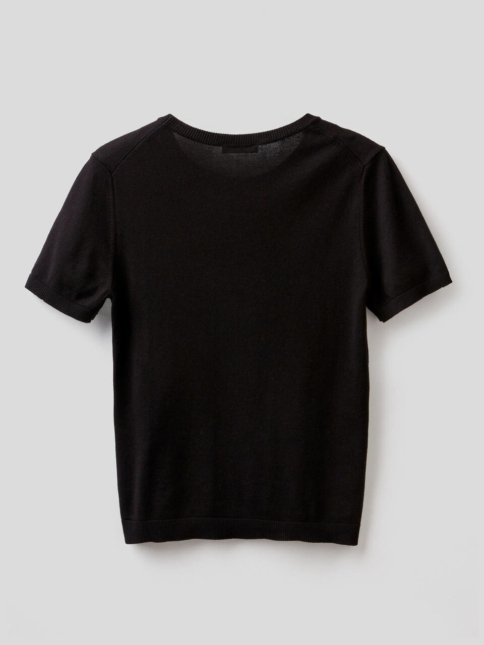 Short sleeve sweater in cotton blend image number 2