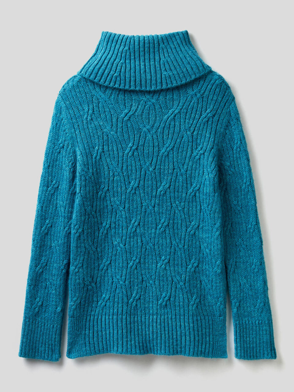 Turtleneck sweater with twisted ribbed knit image number 2