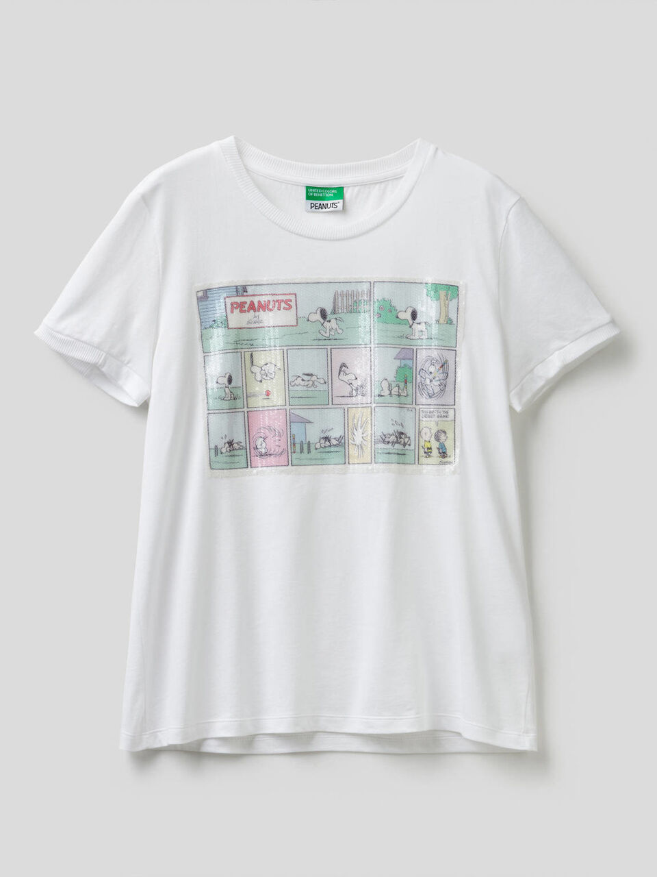 T-shirt with sequin panel image number 1
