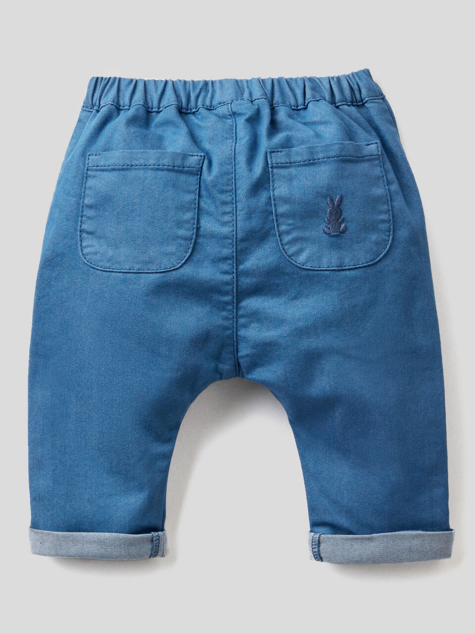 Trousers in stretch cotton blend New Born (0-18 months) image number 2