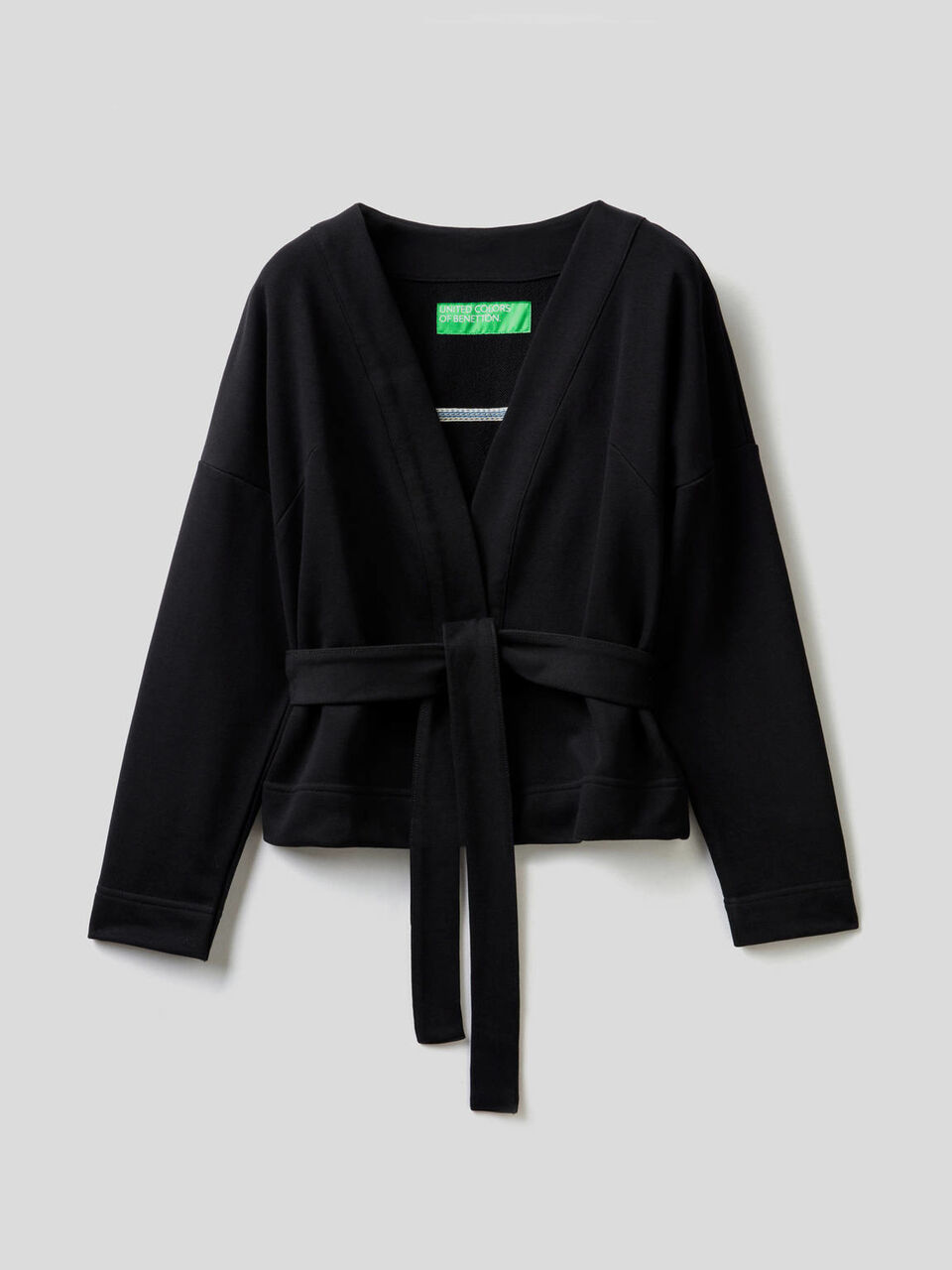 Kimono style sweat cardigan image number 1