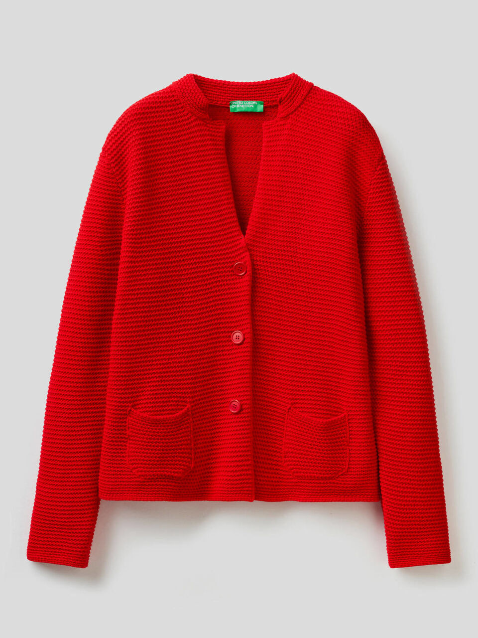 100% cotton knit jacket image number 1