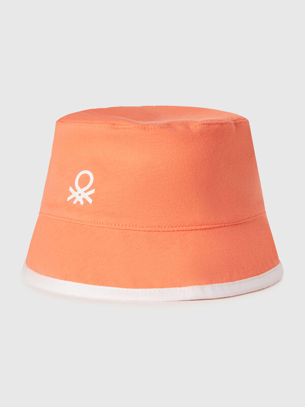 Reversible hat with floral print Junior Boy
