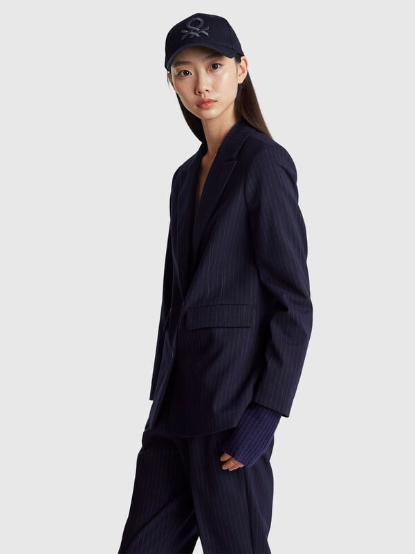 Pinstripe blazer in viscose blend Women