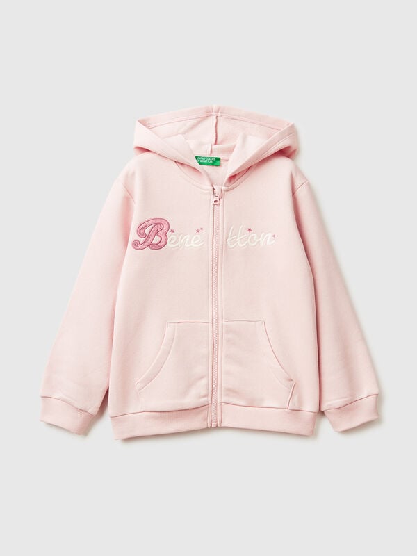 Sweatshirt with zip and sequins Junior Girl