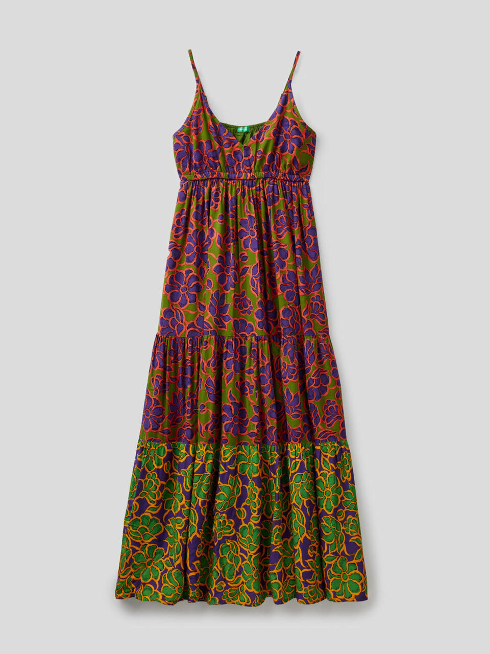 Long dress with shoulder straps image number 1