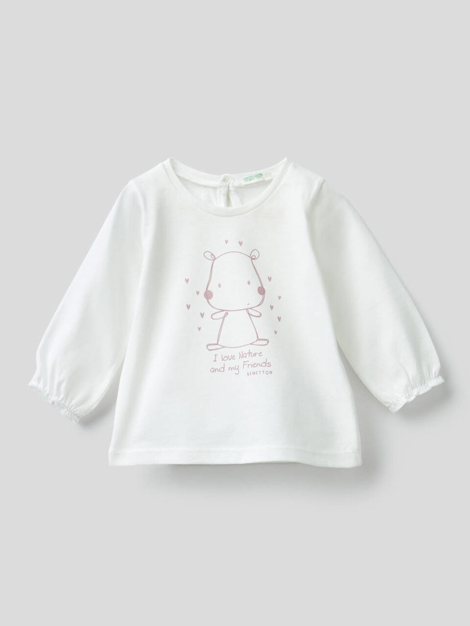 Printed t-shirt in 100% organic cotton image number 1