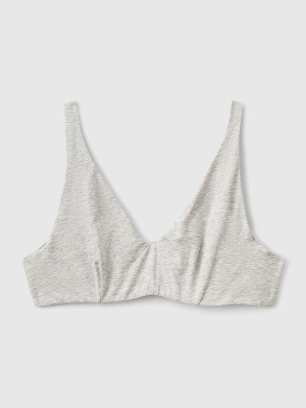 Bra with underwire in stretch cotton Women