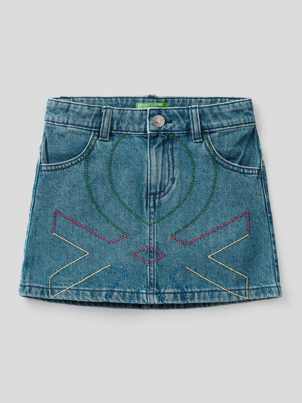 Skirt with embroidered maxi logo image number 1