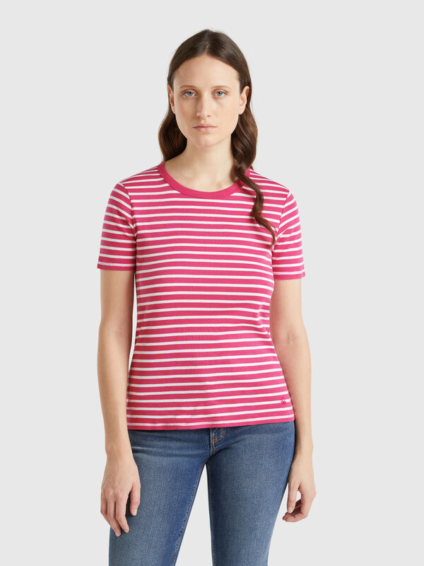 Crew neck striped t-shirt Women