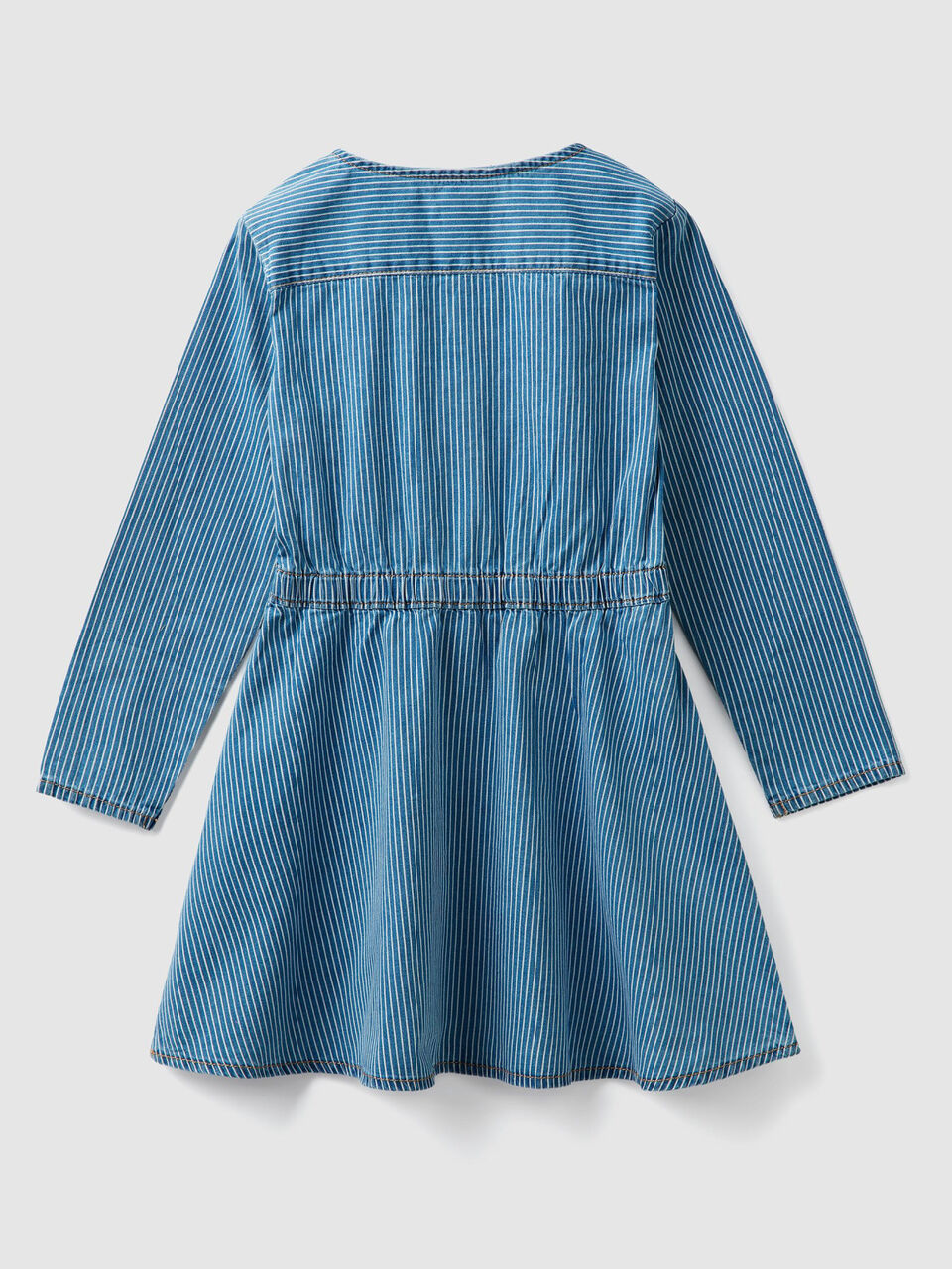 Striped chambray dress image number 2