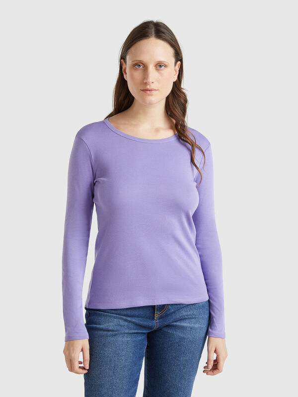 Long sleeve pure cotton t-shirt Women