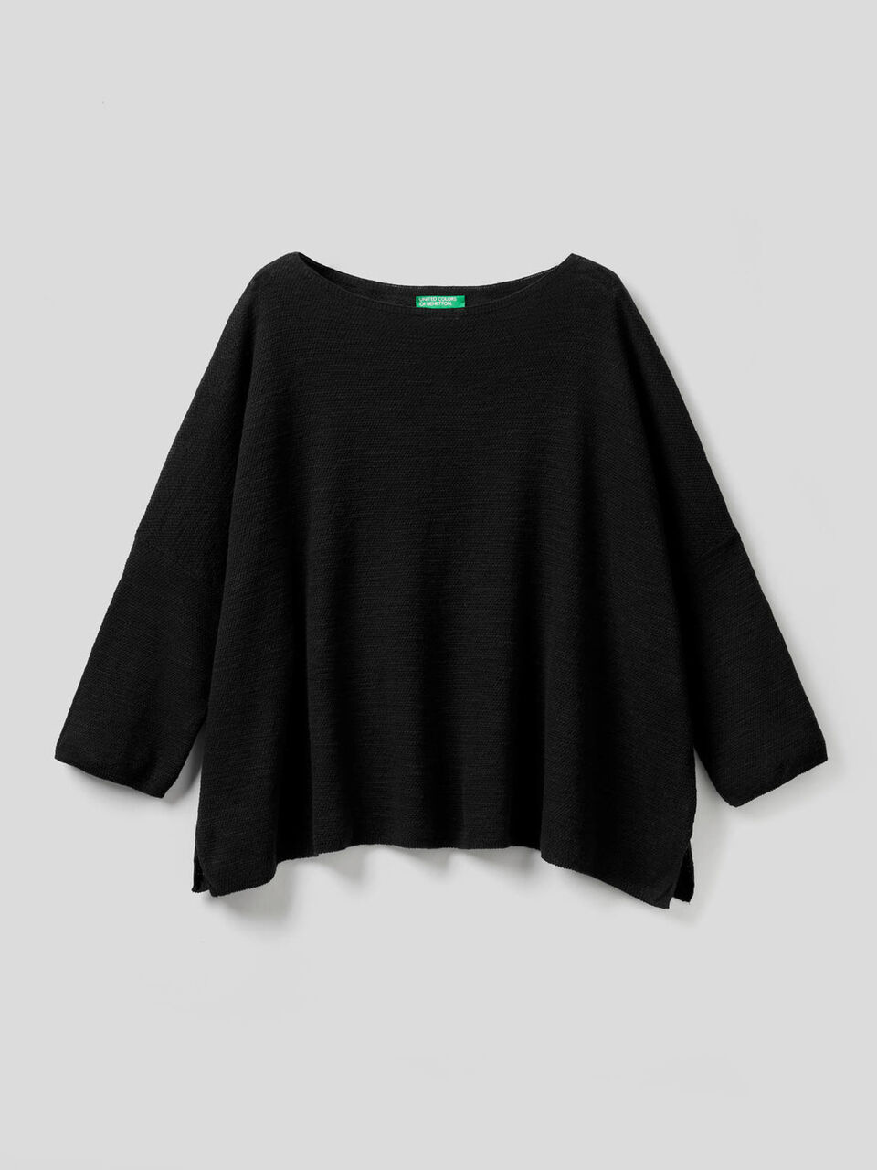 Knit sweater with boat neck image number 1