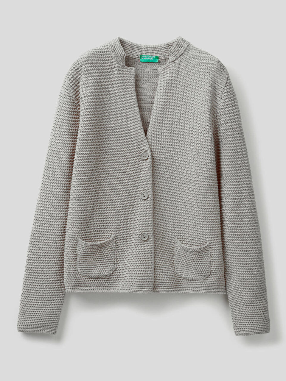 100% cotton knit jacket image number 1