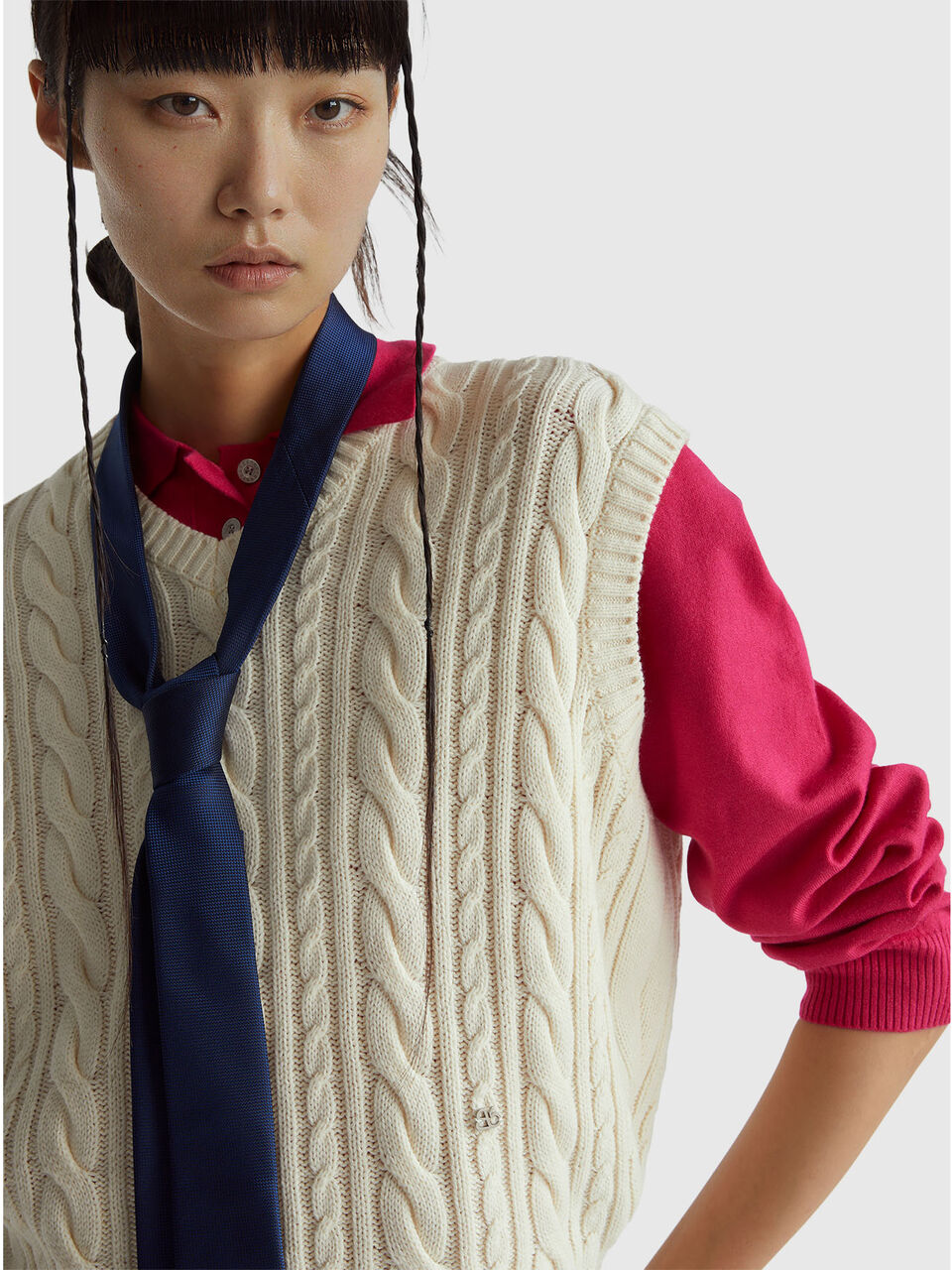 S/L V NECK SWEATER Women image number null