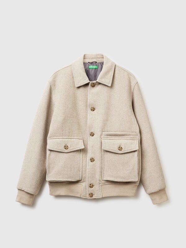 Bomber jacket in wool blend Men