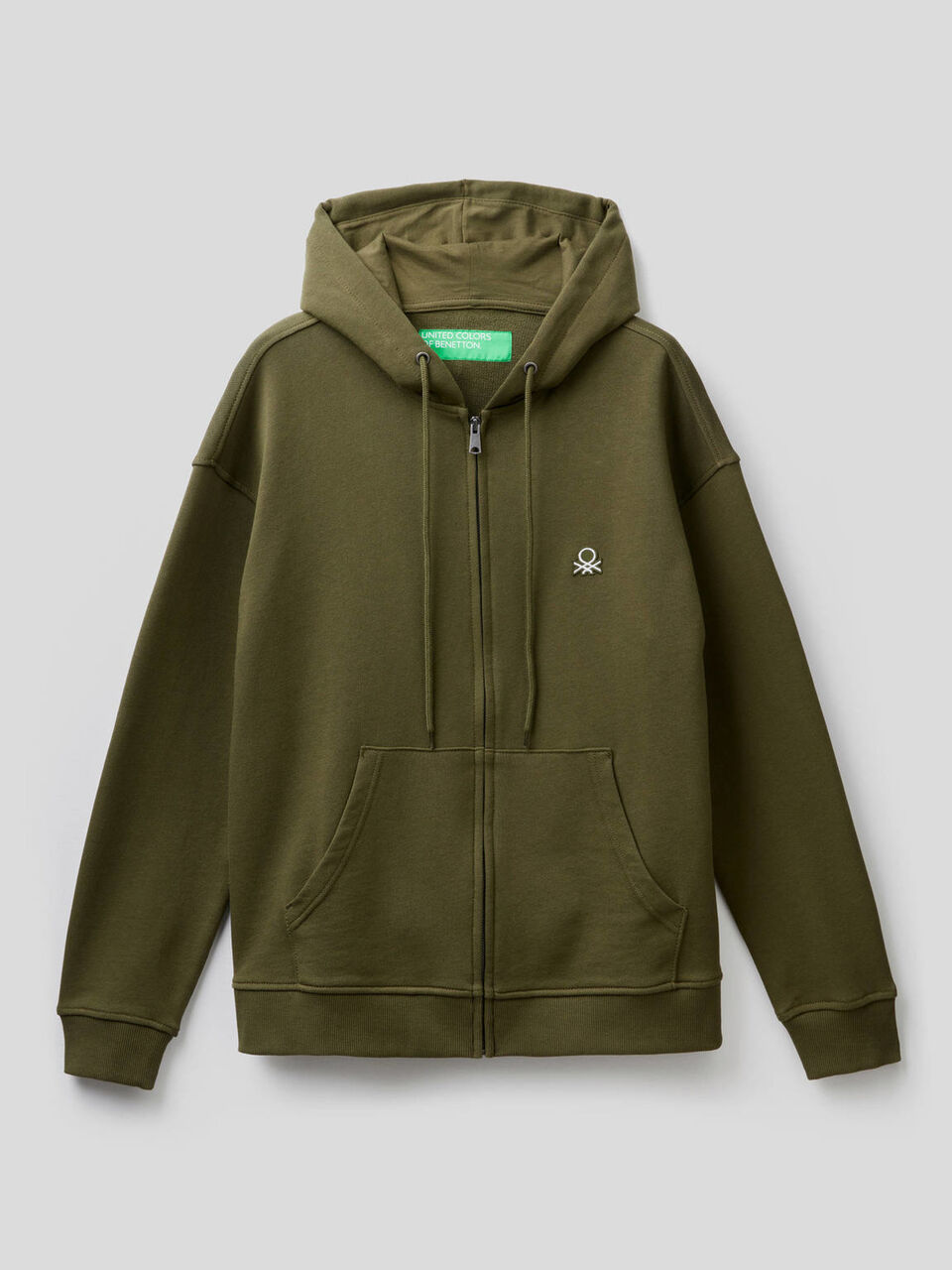 Zip-up hoodie in cotton image number 1