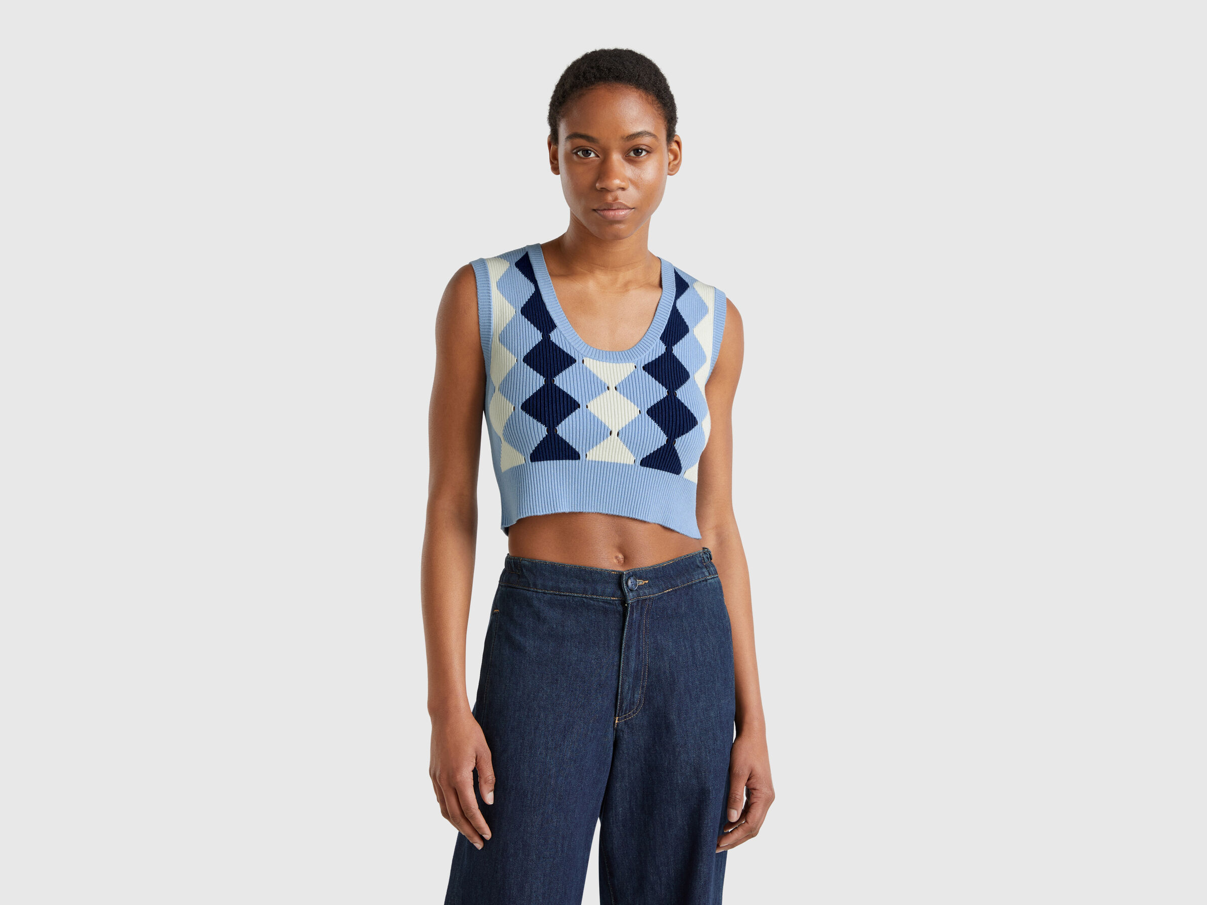 SLEEVELESS SWEATER Women image number 0