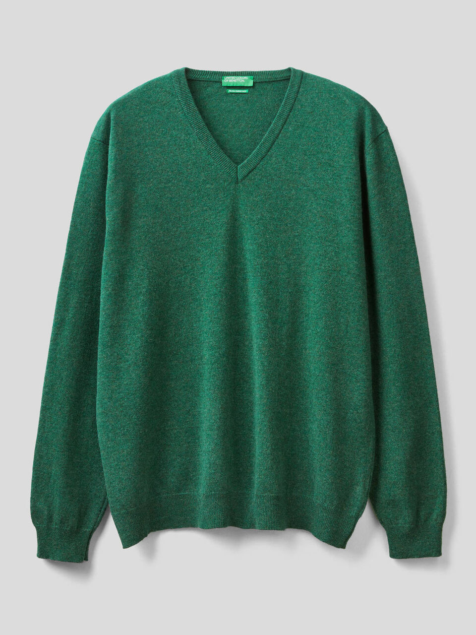V-neck sweater in pure virgin wool image number 1