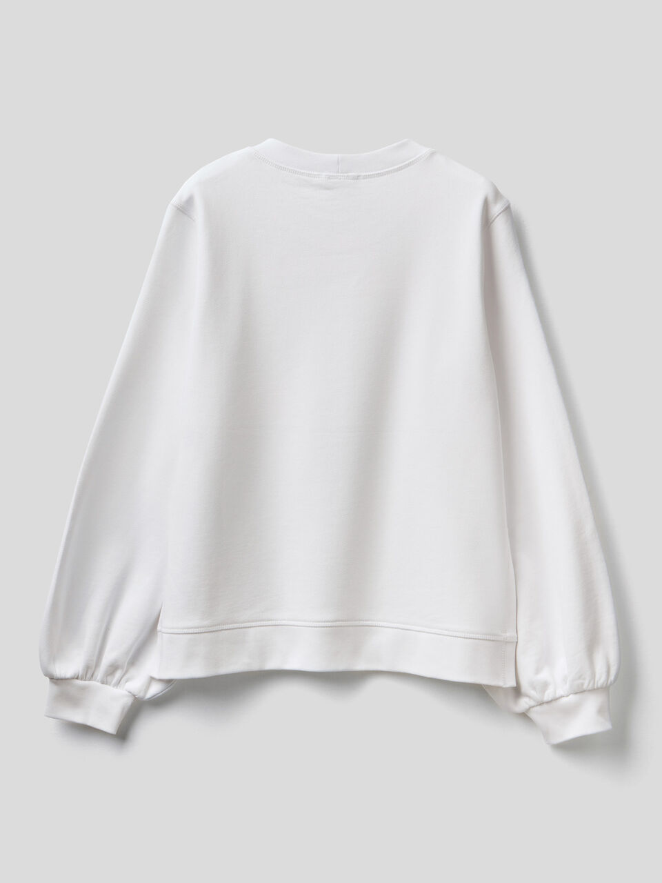 Cotton sweatshirt with puff sleeves image number 2