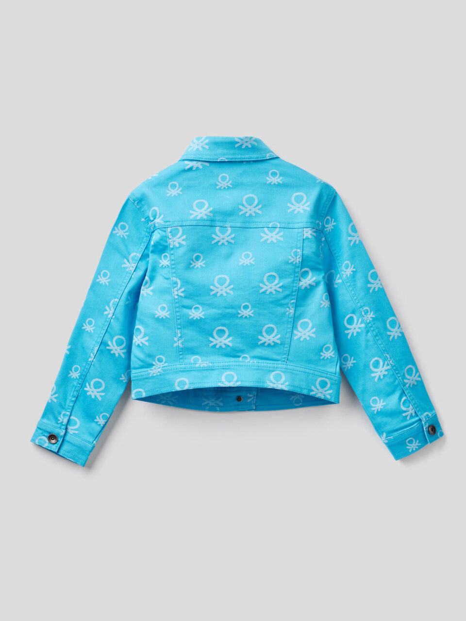 Cropped patterned logo jacket image number 2
