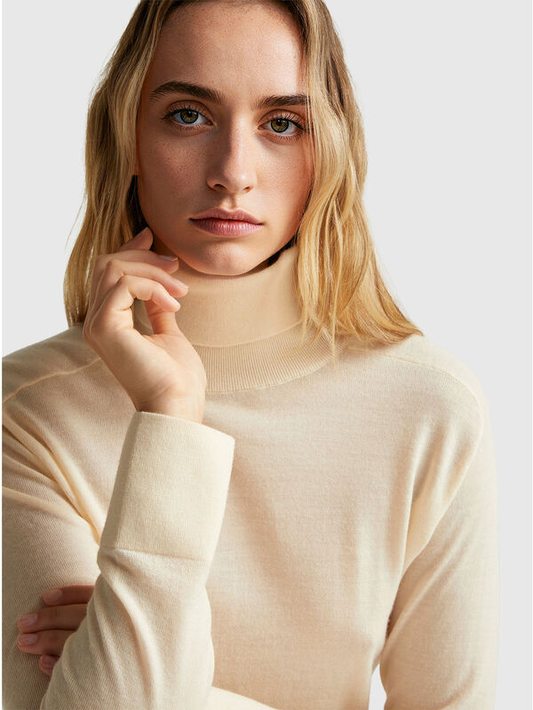 Turtleneck in pure Merino wool Women