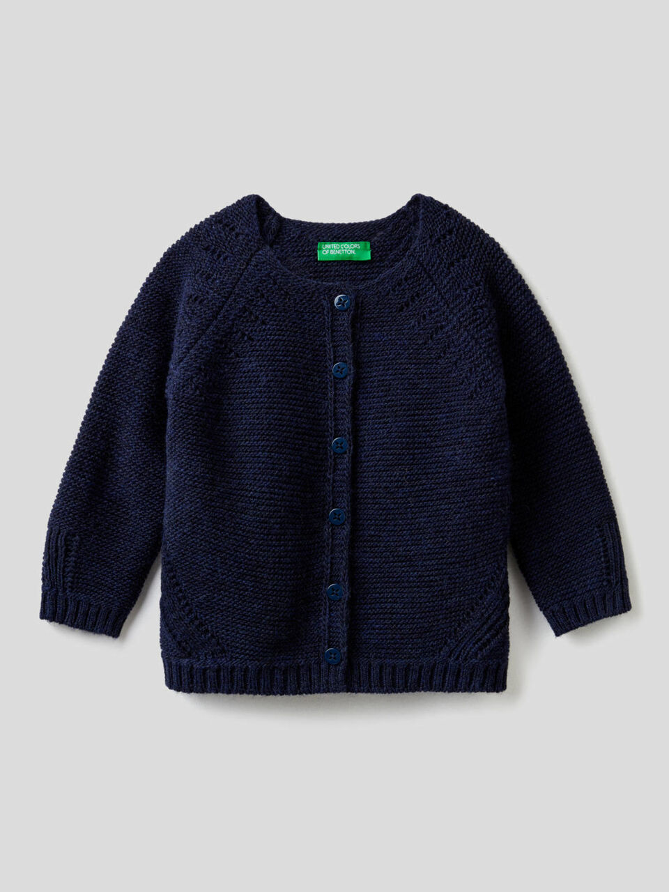 Cardigan with perforated details image number 1