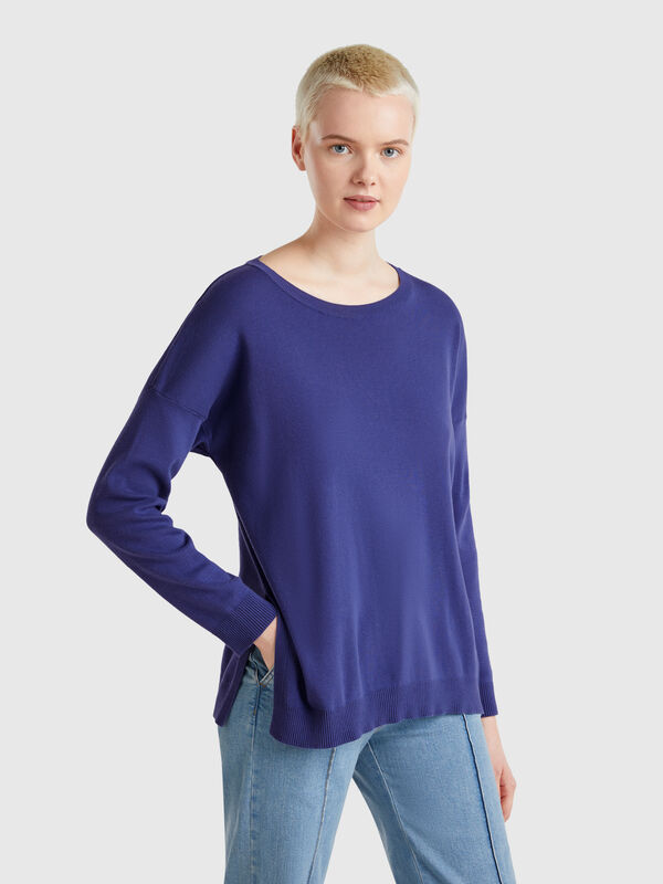 Oversized fit cotton sweater Women