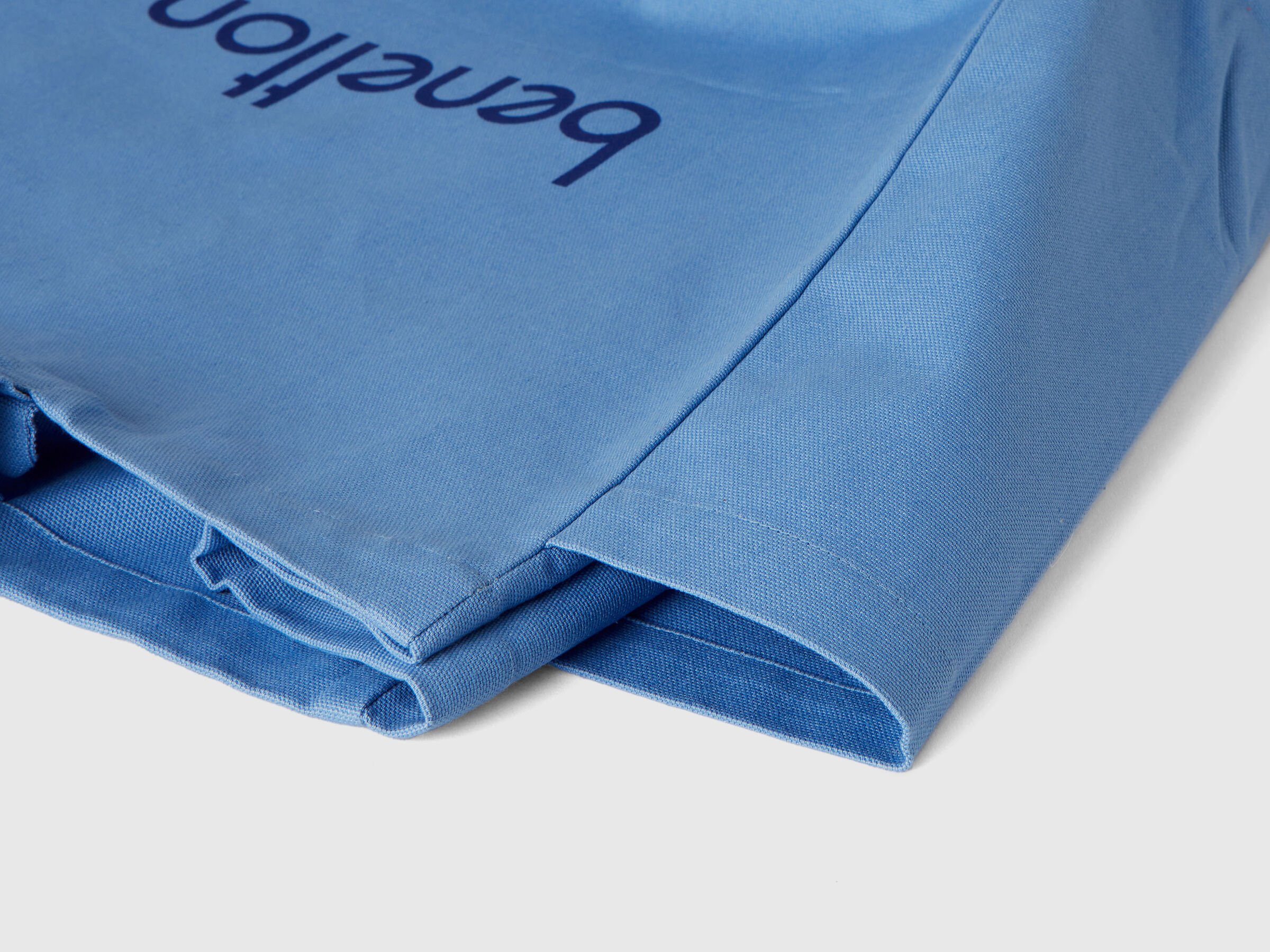 Light blue tote bag in pure cotton image number 2