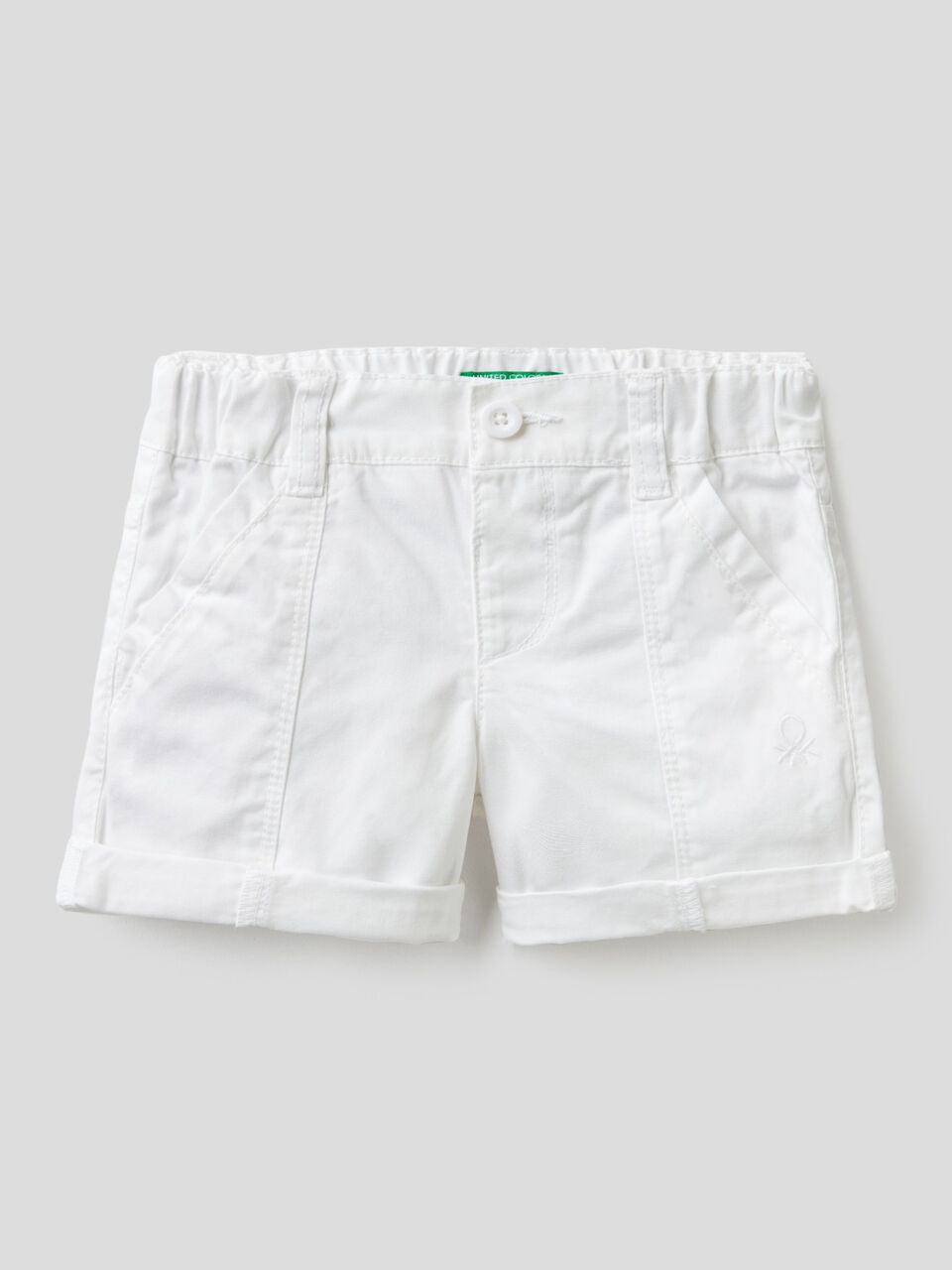 Bermudas in pure cotton canvas Junior Boy image number 1