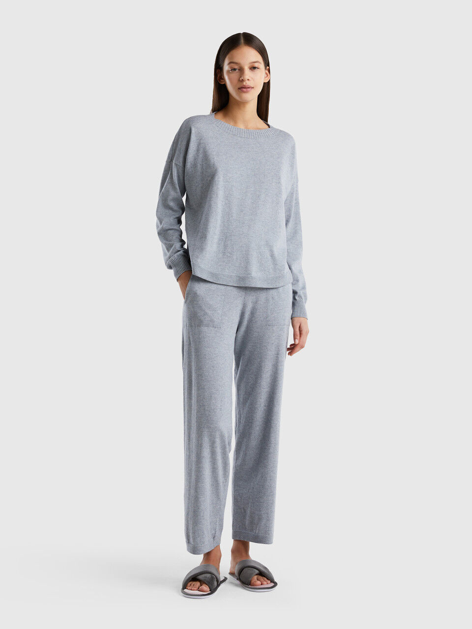 Trousers in cashmere blend