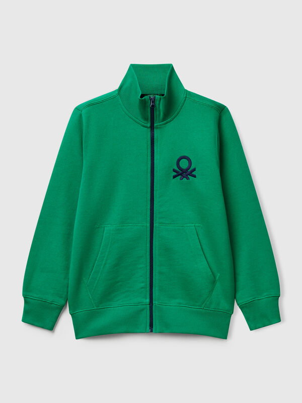 Pure cotton sweatshirt with zipper Junior Boy