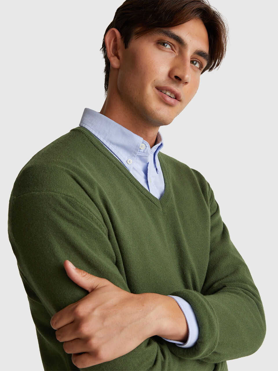 V NECK SWEATER L/S Men image number null