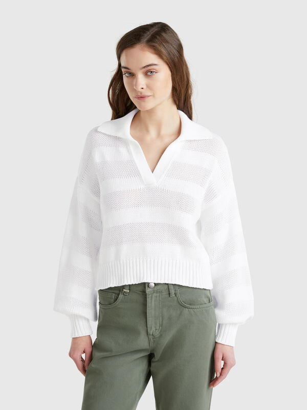 100% cotton polo sweater Women