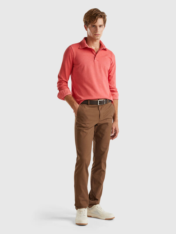 Slim fit chinos in stretch cotton Men