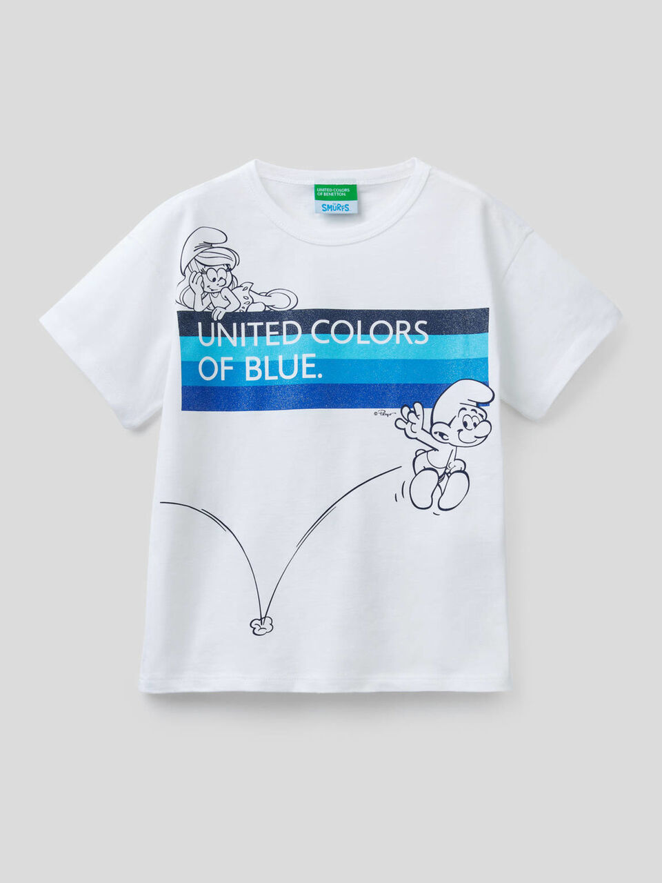 Boxy t-shirt with The Smurfs print image number 1