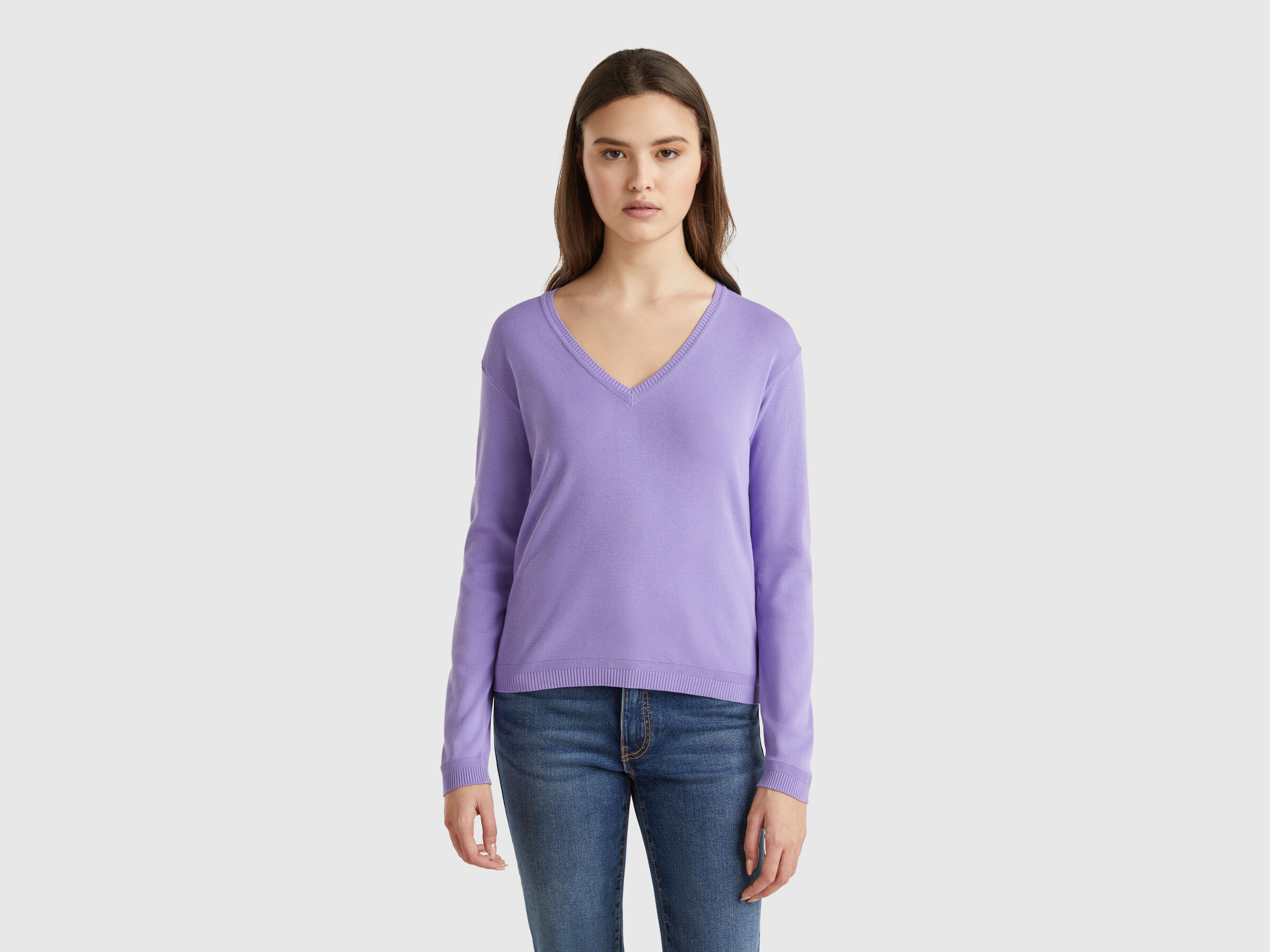 V NECK SWEATER L/S Women image number 0