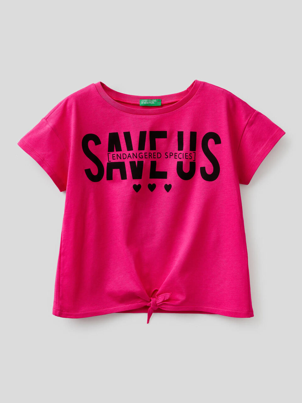 T-shirt with bow at the bottom image number 1