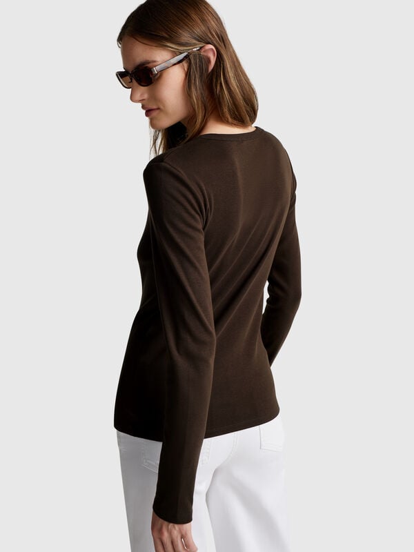 100% cotton long sleeve t-shirt Women