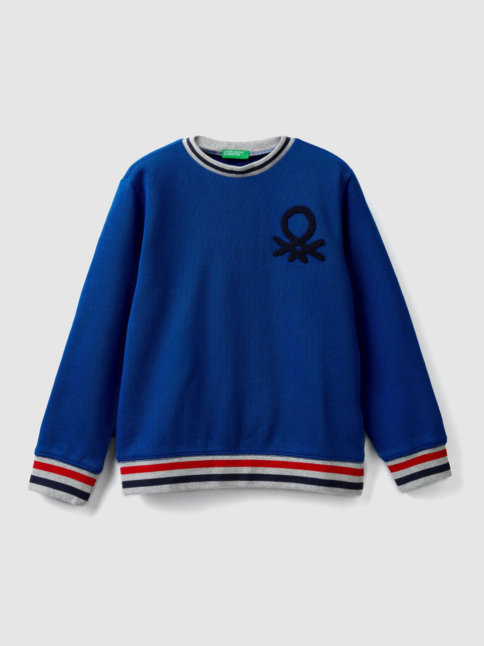 Crew neck sweatshirt with embroidered logo image number 1