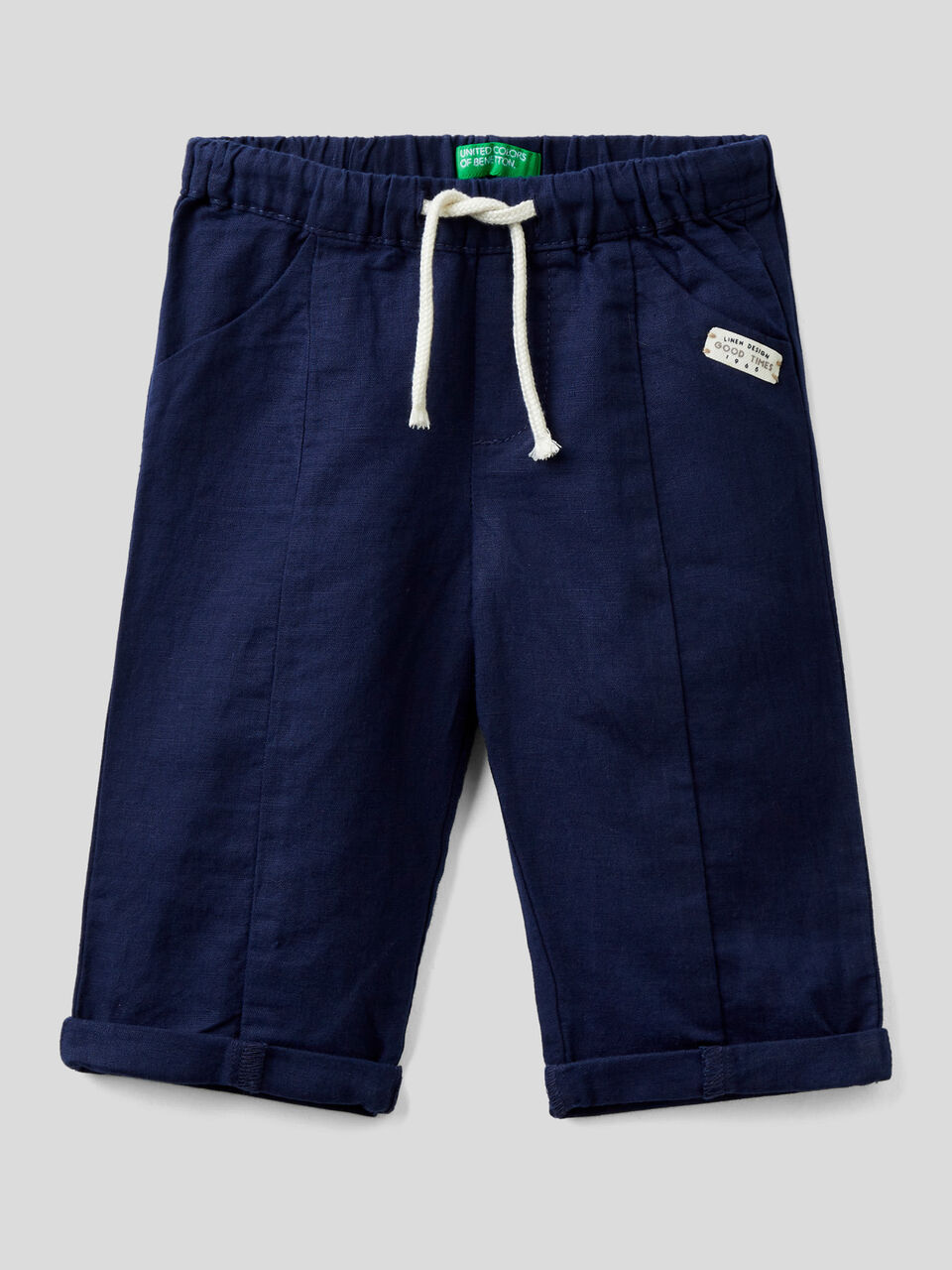Long trousers in linen blend image number 1