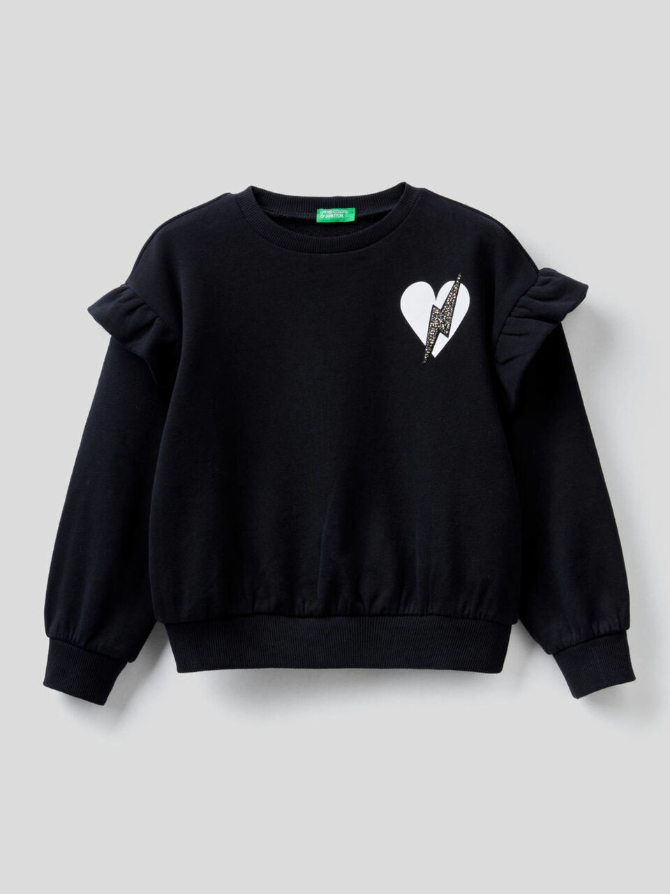 Sweatshirt with rouches and applique image number 1