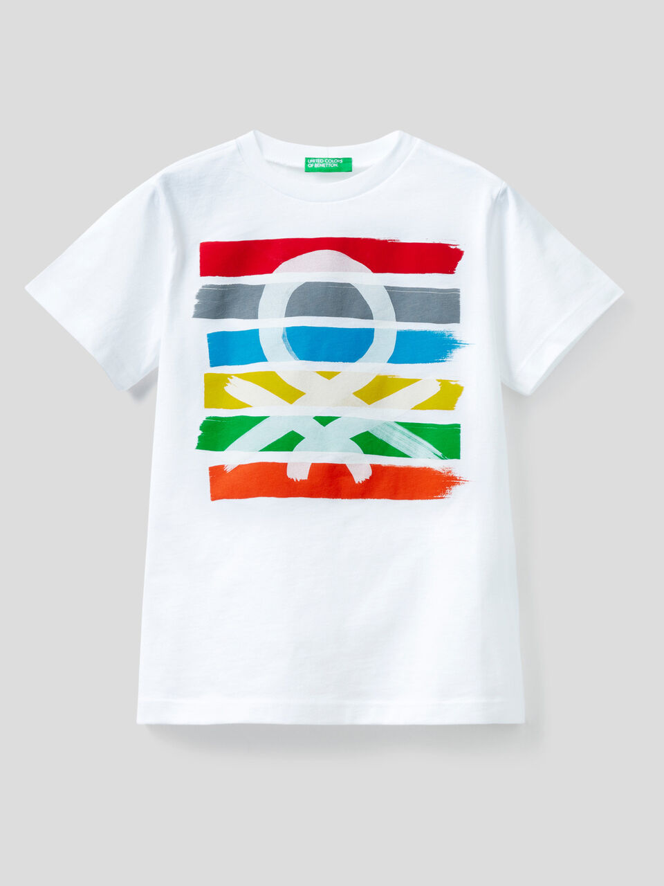 100% cotton t-shirt with logo image number 1
