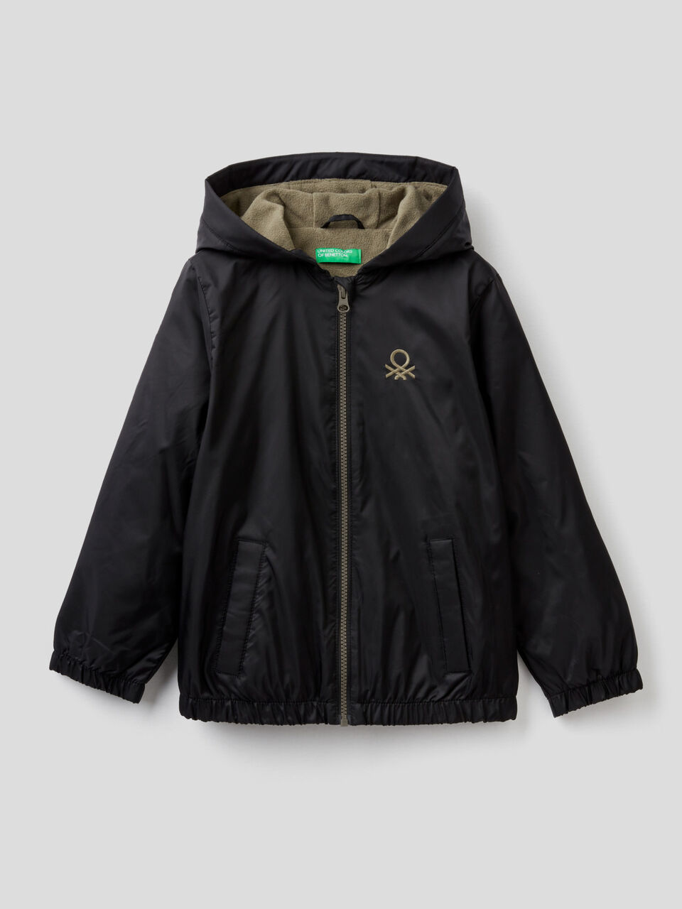 Jacket with zipper and hood image number 1
