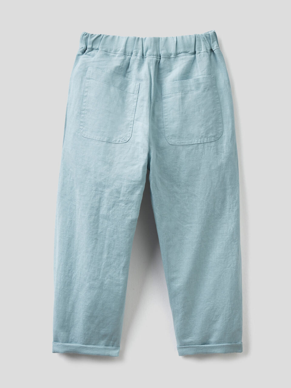 Trousers in linen blend with cuffs image number 2