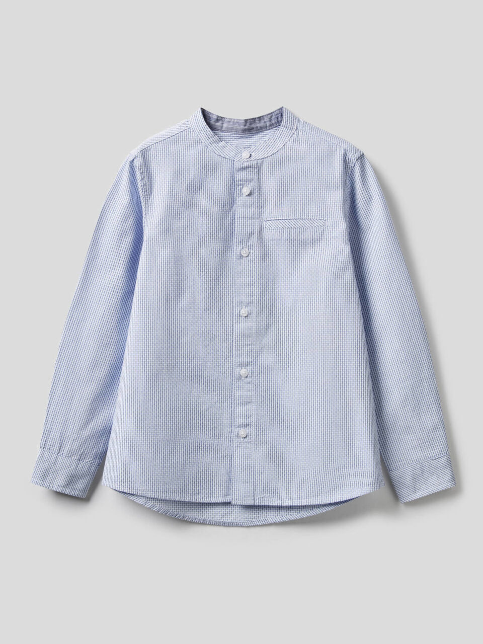 100% cotton Mandarin collar shirt image number 1