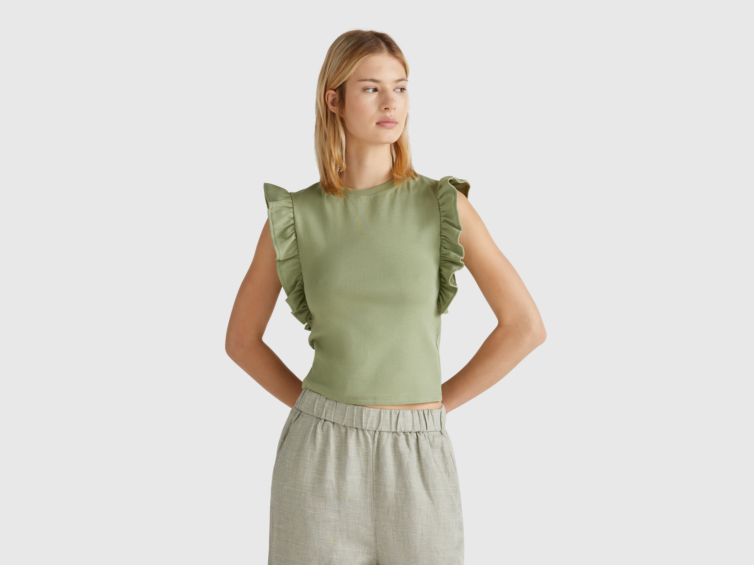 SLEEVELESS SWEATER Women image number 0