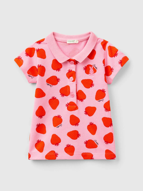 Polo shirt with strawberry pattern New Born (0-18 months)