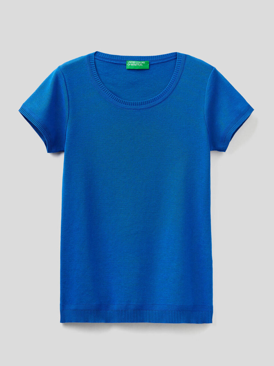 Short sleeve sweater in 100% cotton image number 1