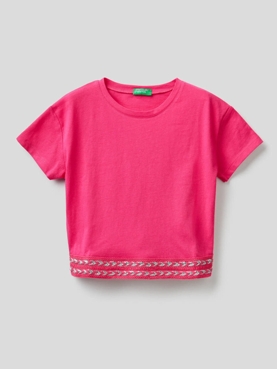 Cotton t-shirt with cropped pocket image number 1